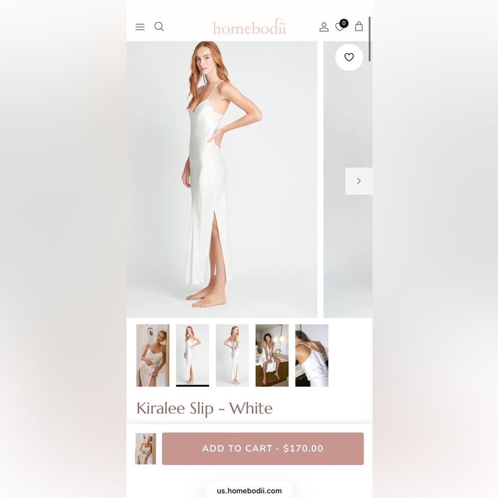 Homebodii Kiralee Slip Nightgown — White